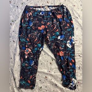 Woman Within Plus Size Leggings Flowers Size 4X 34/38